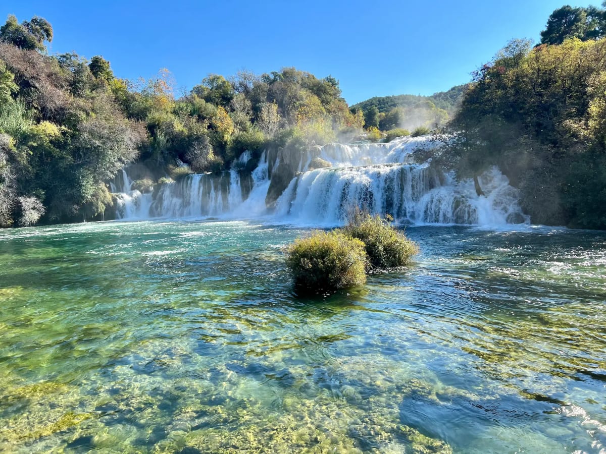 Famous Skradinski Buk waterfall at Krka National Park in Croatia