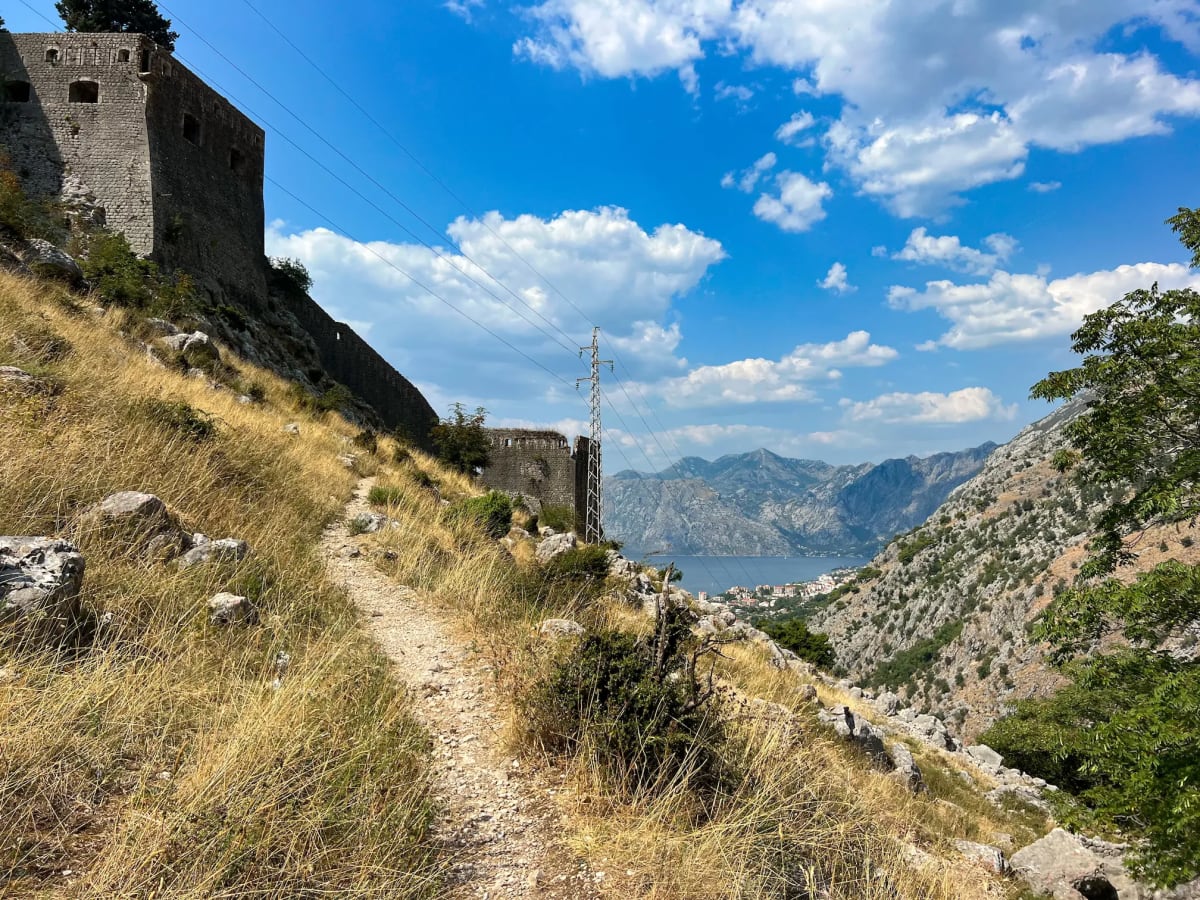 'Ladder of Kotor' path to the Fortress of Kotor in Montenegro