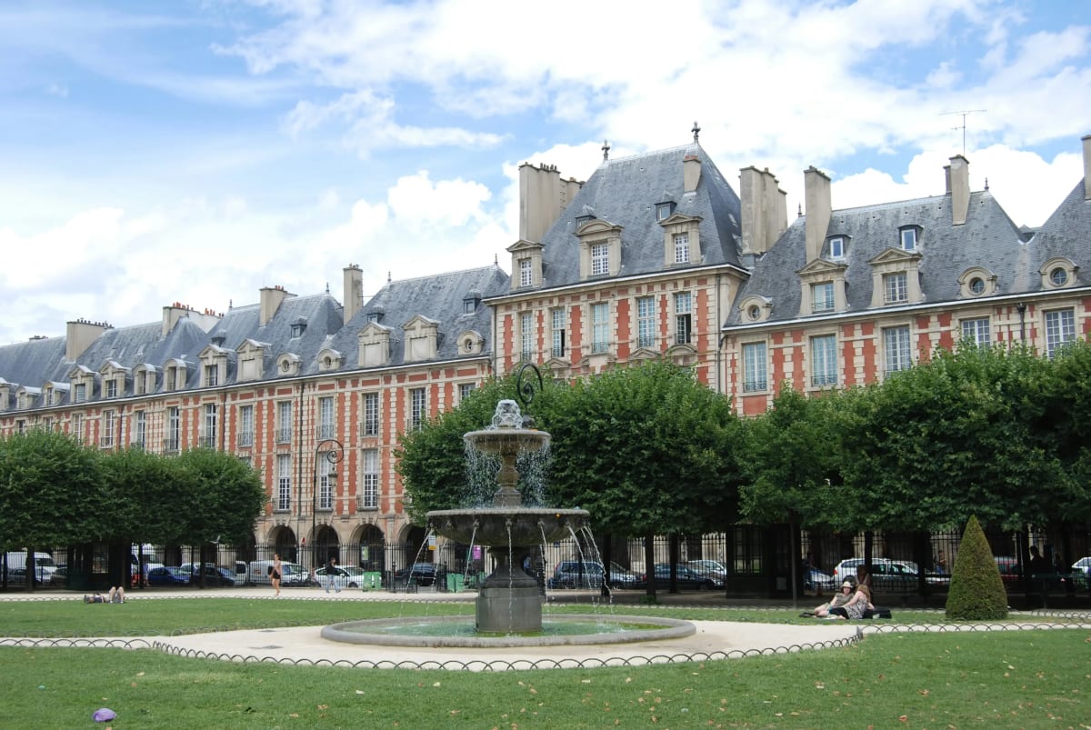 The neighborhood of Le Marais in Paris, France