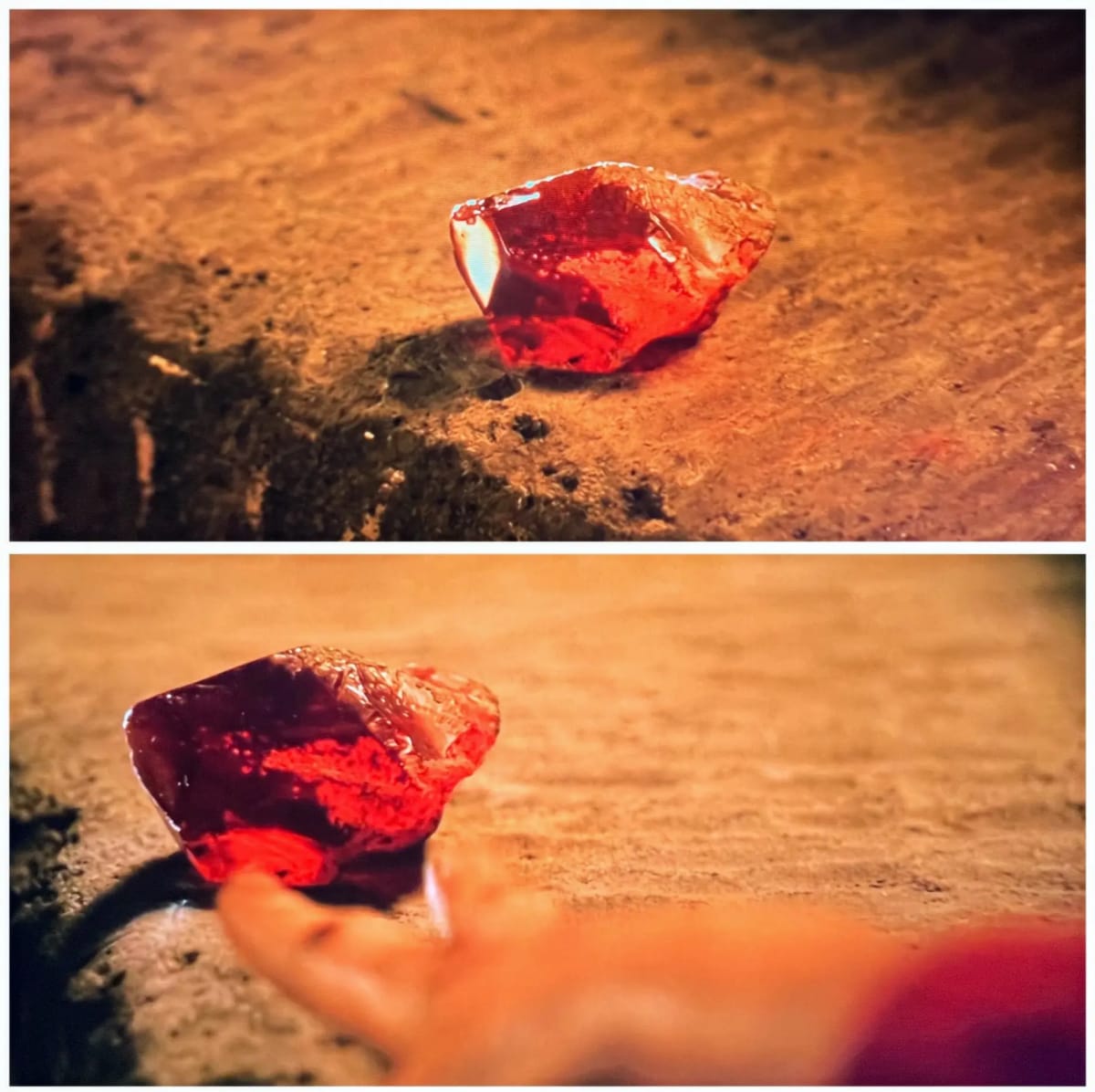 The sorcerer’s stone from a scene in Harry Potter