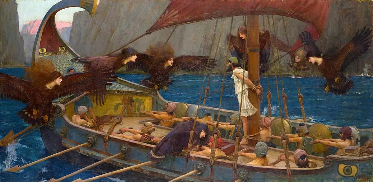 Ulysses and the Sirens painting