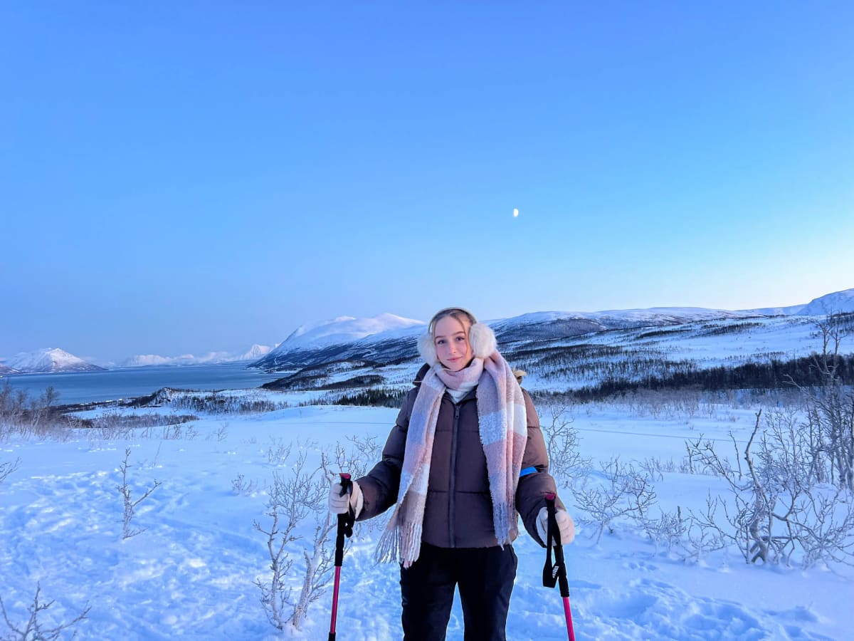 Snowshoeing in Tromsø, Norway in the winter