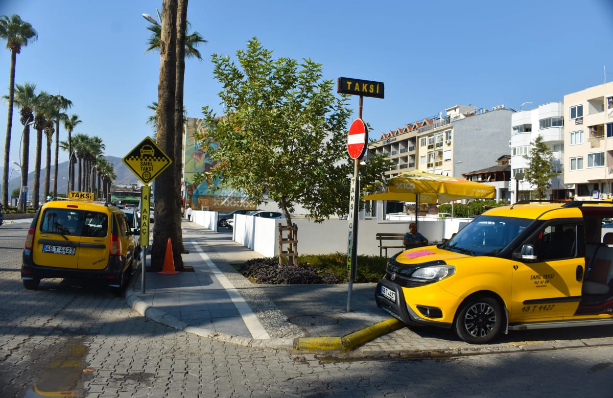 Taxi stand in Marmaris Turkey
