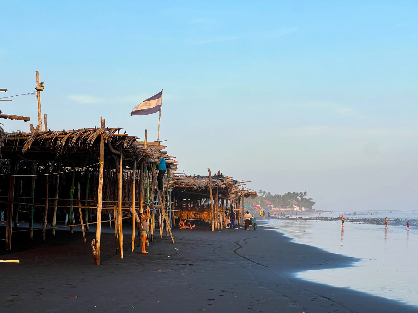 Coastline of El Tunco in Surf City, El Salvador