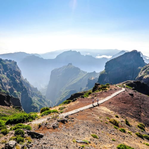 Views from the PR1 Pico do Areeiro to Pico Ruivo Hike on Madeira Island in Portugal