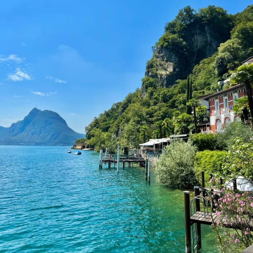 The Olive Grove Trail in Lugano, Switzerland on Lake Lugano
