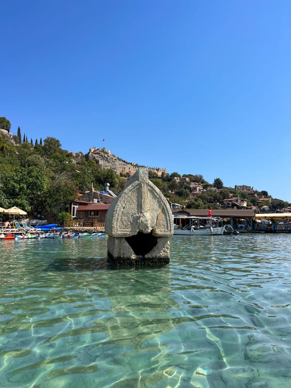 Simena Sarcophagus in Kaleköy Turkey