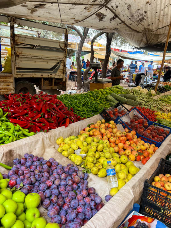 Kaş Friday Fruit and Veggie Market on the Turkish Riviera