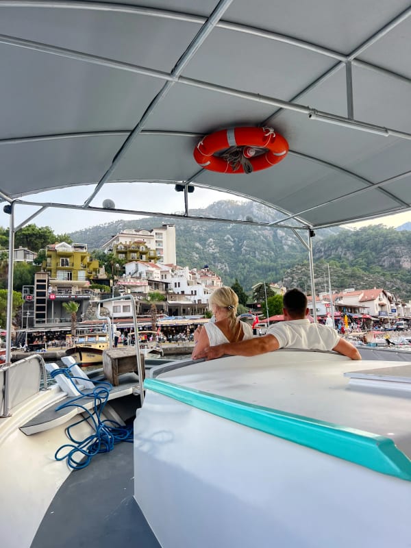 Views from the Marmaris taxi boat in Turunç on the Turkish Riviera