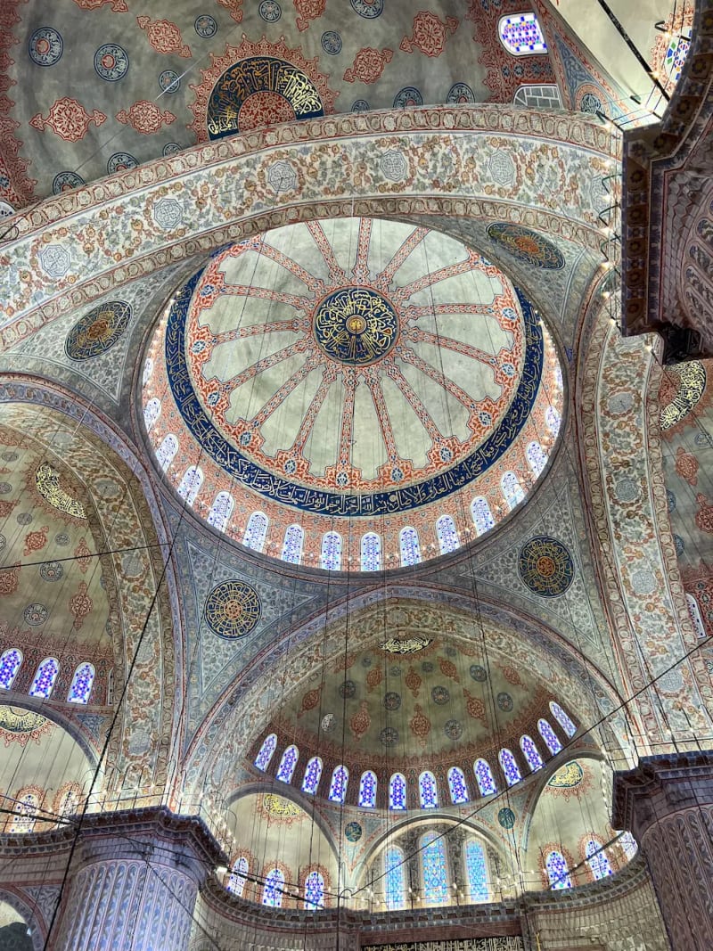 Ceiling of the Blue Mosque in Istanbul, Turkey