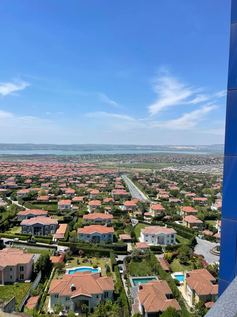 Aerial view of a development in the Büyükçekmece district of Istanbul, Turkey
