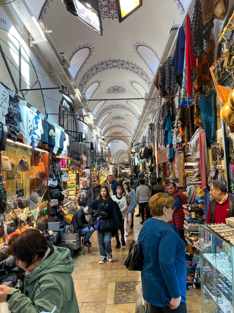 Vendors inside the Grand Bazaar of Istanbul