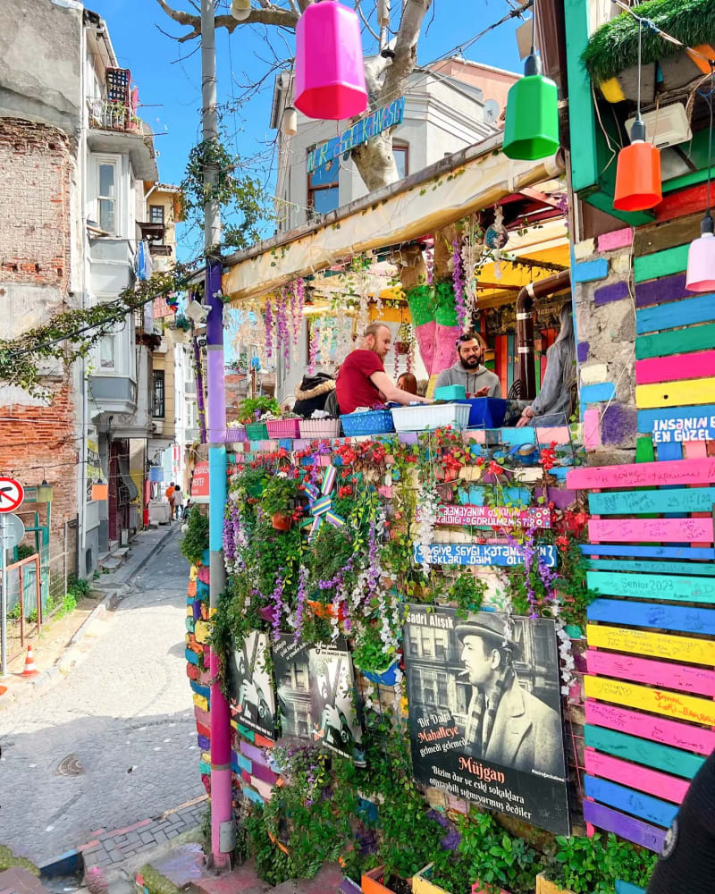 Incir Agaci Kahvesi cafe in the Balat neighborhood of Istanbul, Turkey