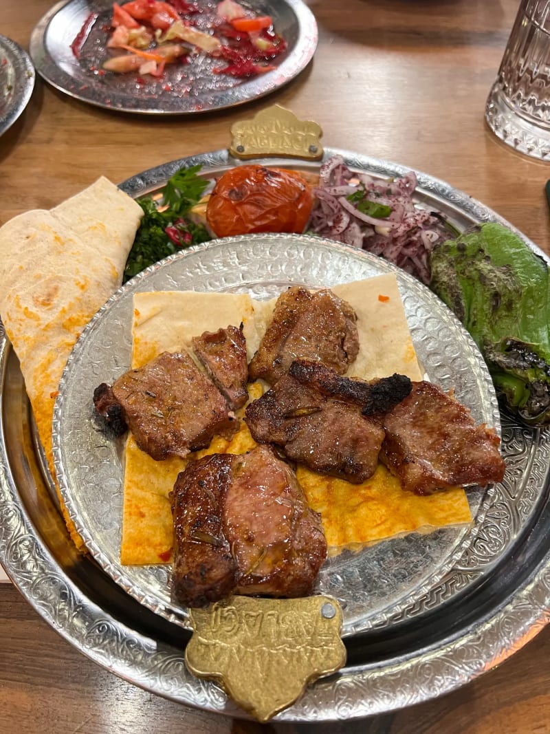 A traditional Turkish meal from a cafe in Büyükçekmece, Istanbul, Turkey