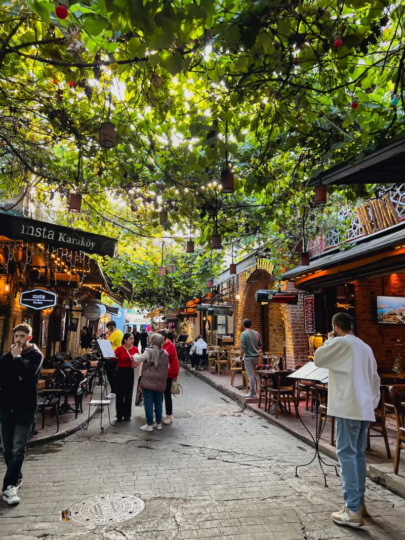 A street in Karaköy in Istanbul Turkey