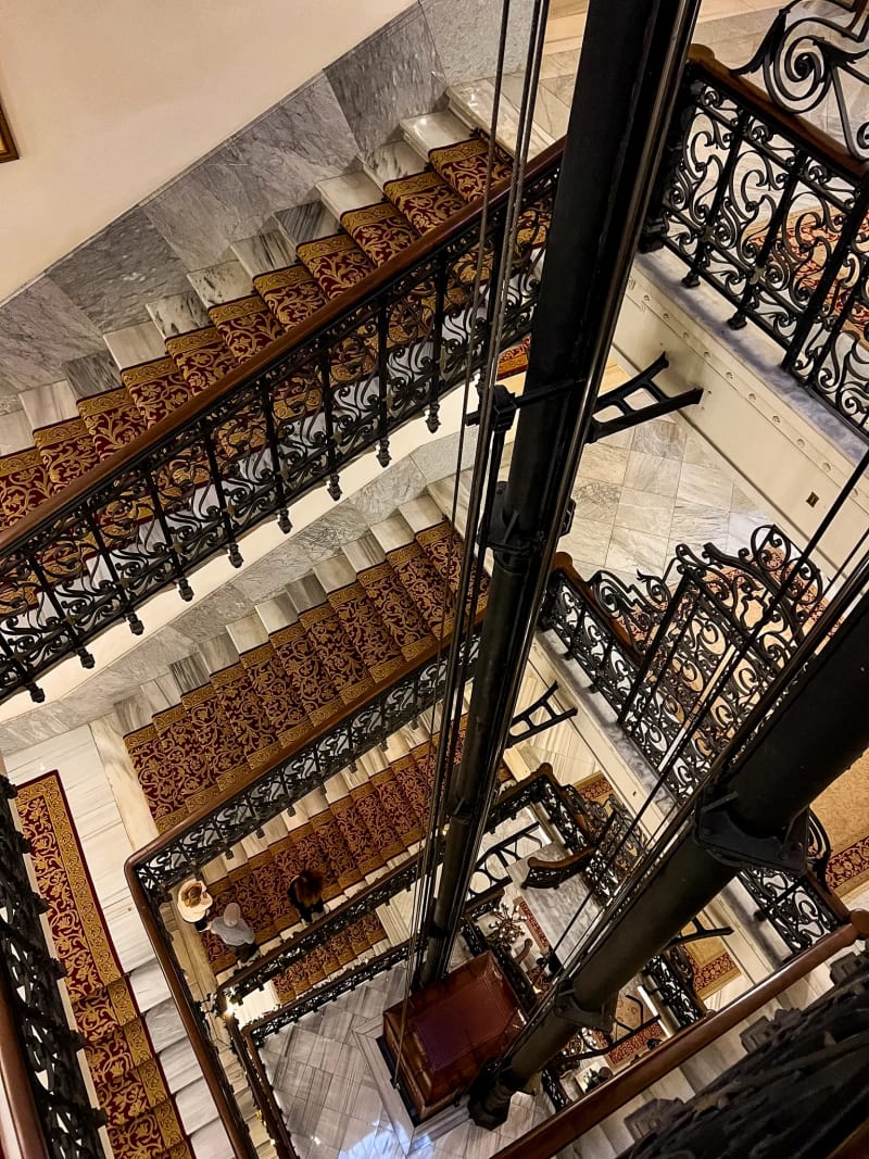 The interior of the Pera Palace Hotel in Istanbul Turkey