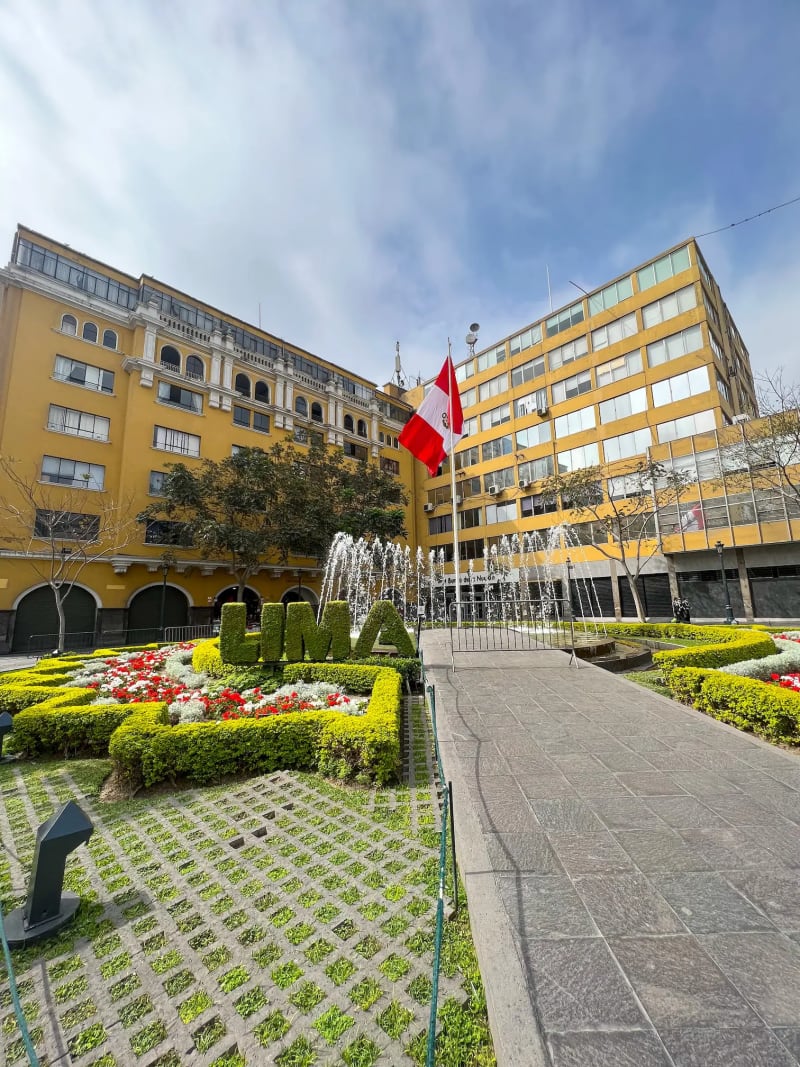 Lima Main Square in the historic center in Lima, Peru