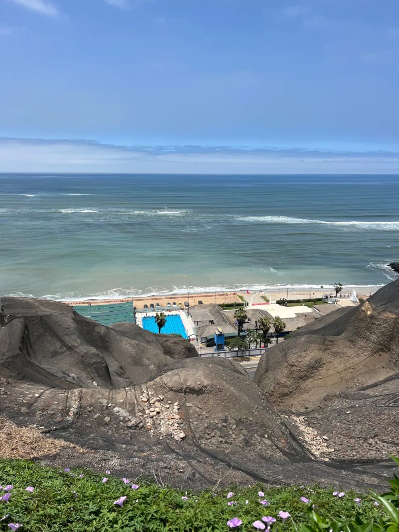 The view from the cliffs in Lima, Peru