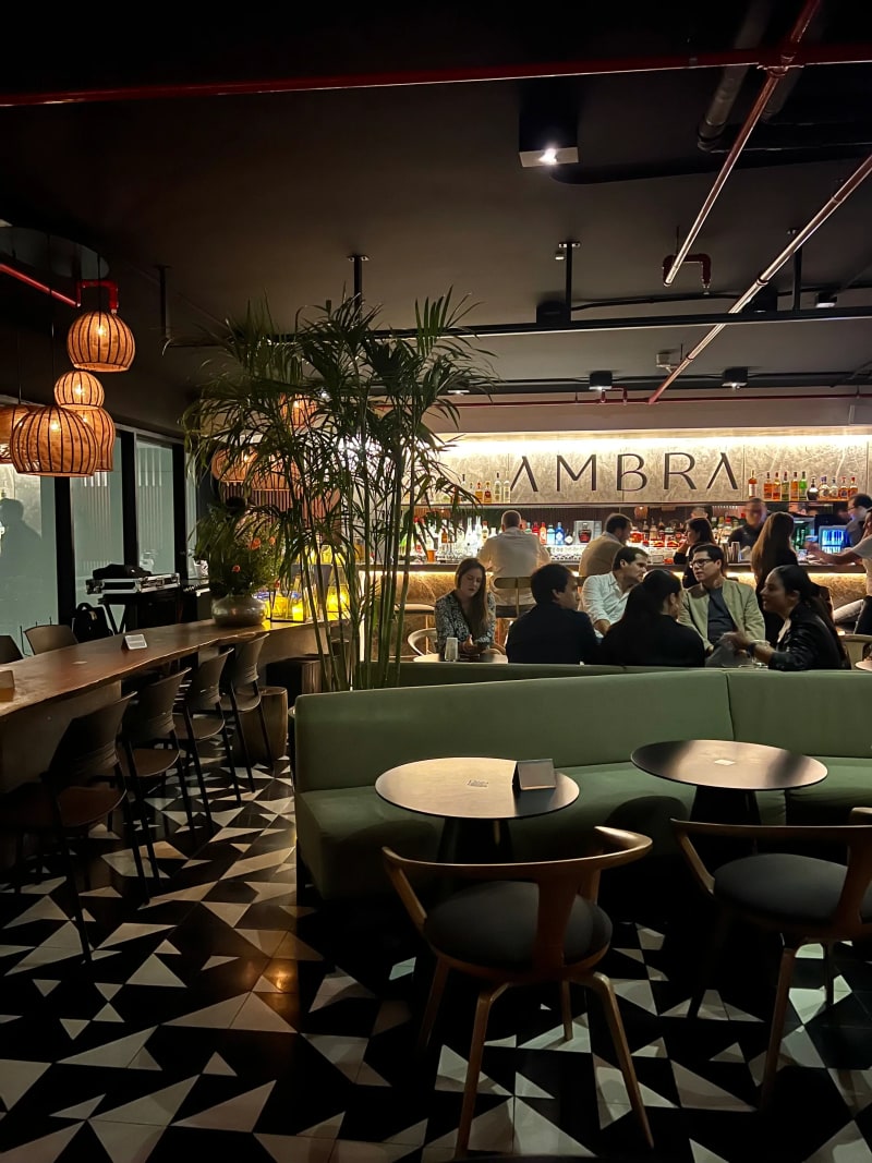Ambra Rooftop Bar in the Miraflores district of Lima, Peru