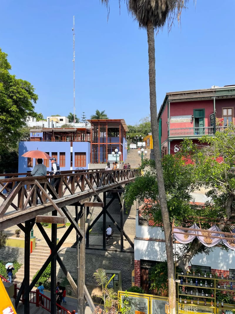 The Bridge of Sighs in the Barranco district of Lima, Peru