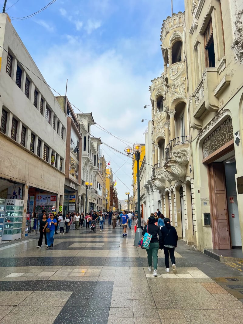 A street in Centro Histórico in Lima, Peru