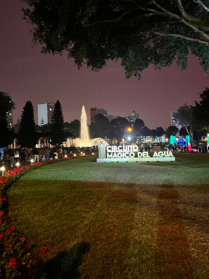 Magic Water Circuit of the Reserve Park in Lima, Peru