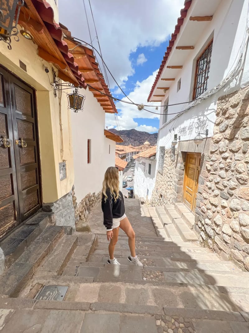 Pretty narrow street in Cusco, Peru