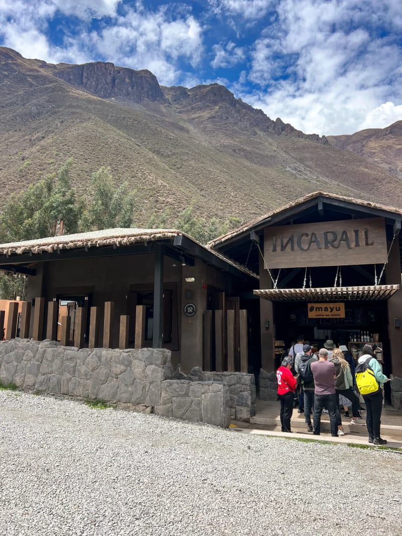 IncaRail’s waiting room in Ollantaytambo, Peru