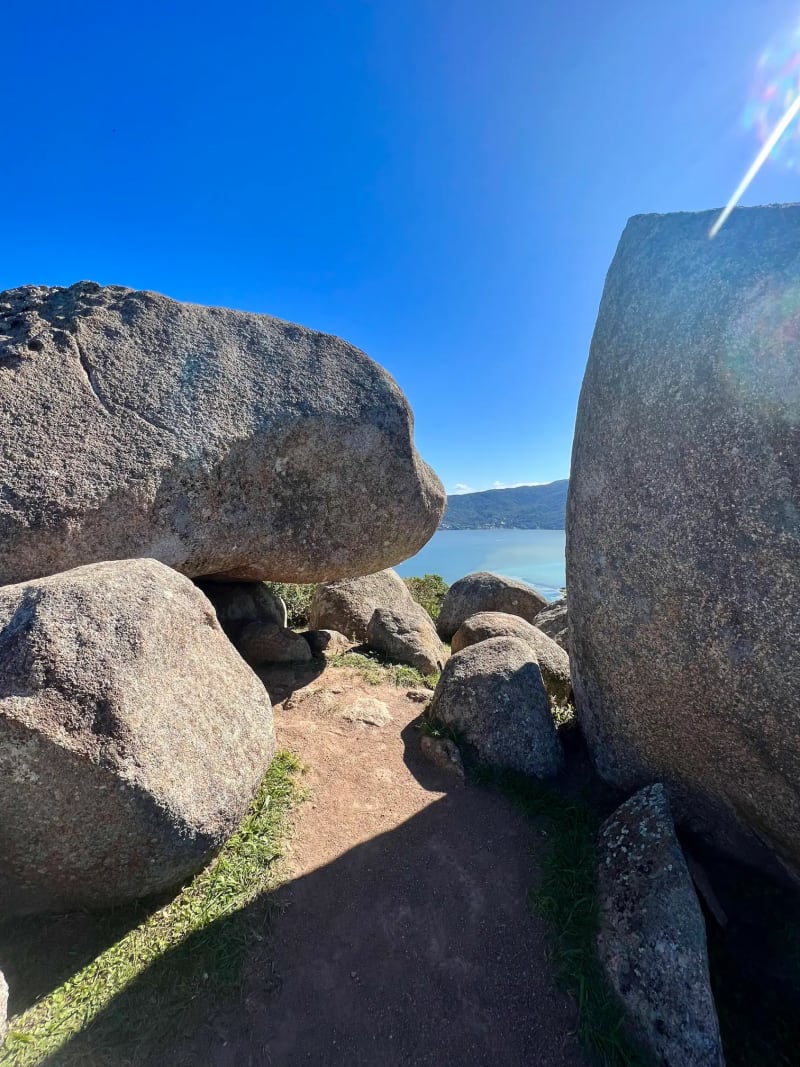 Trilha Do Dolmen Da Oração on Santa Catarina Island in Florianópolis Brazil