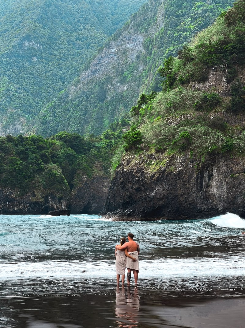 Seixal Beach on Madeira Island, Portugal