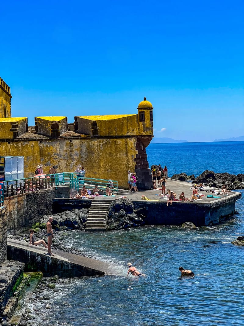 São Tiago Beach in Funchal, Madeira Island, Portugal