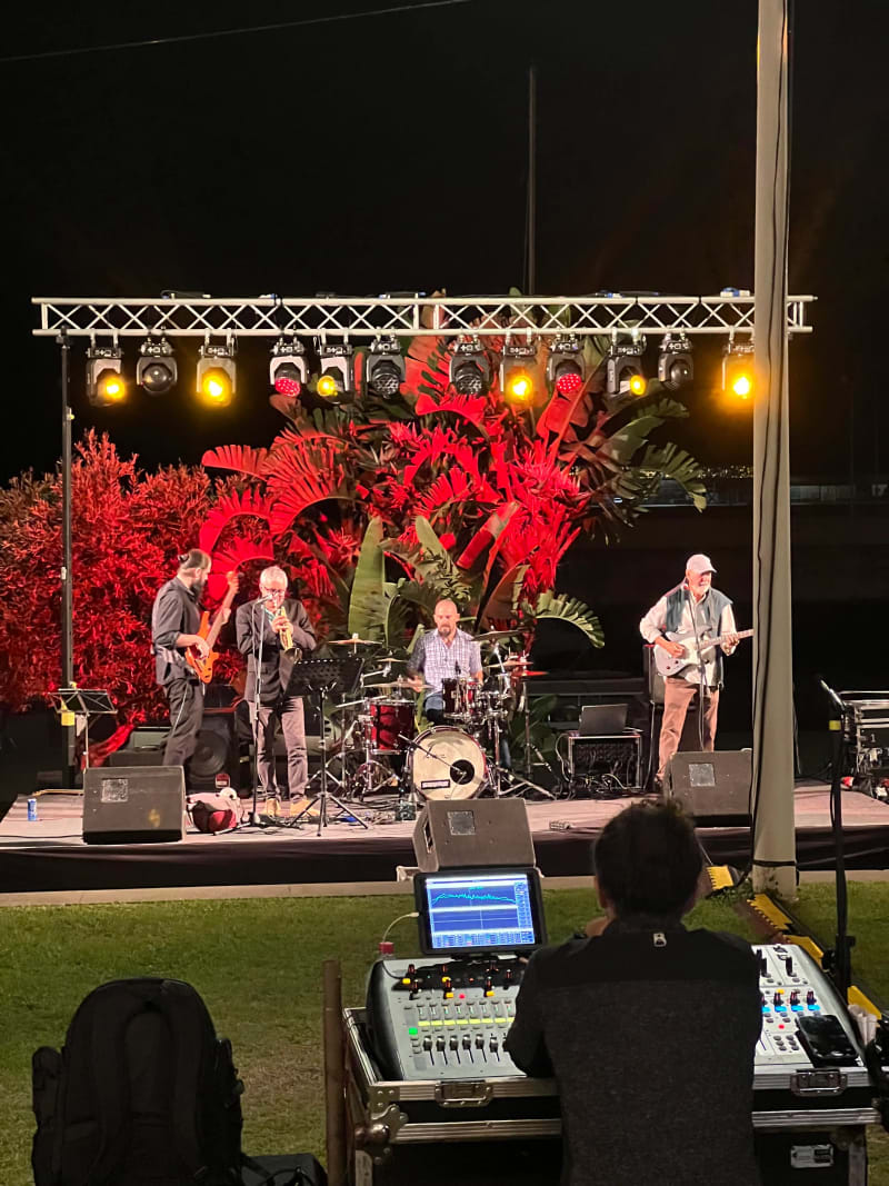 Live concert at a park in Funchal during the Atlantic Festival in the summer on Madeira Island