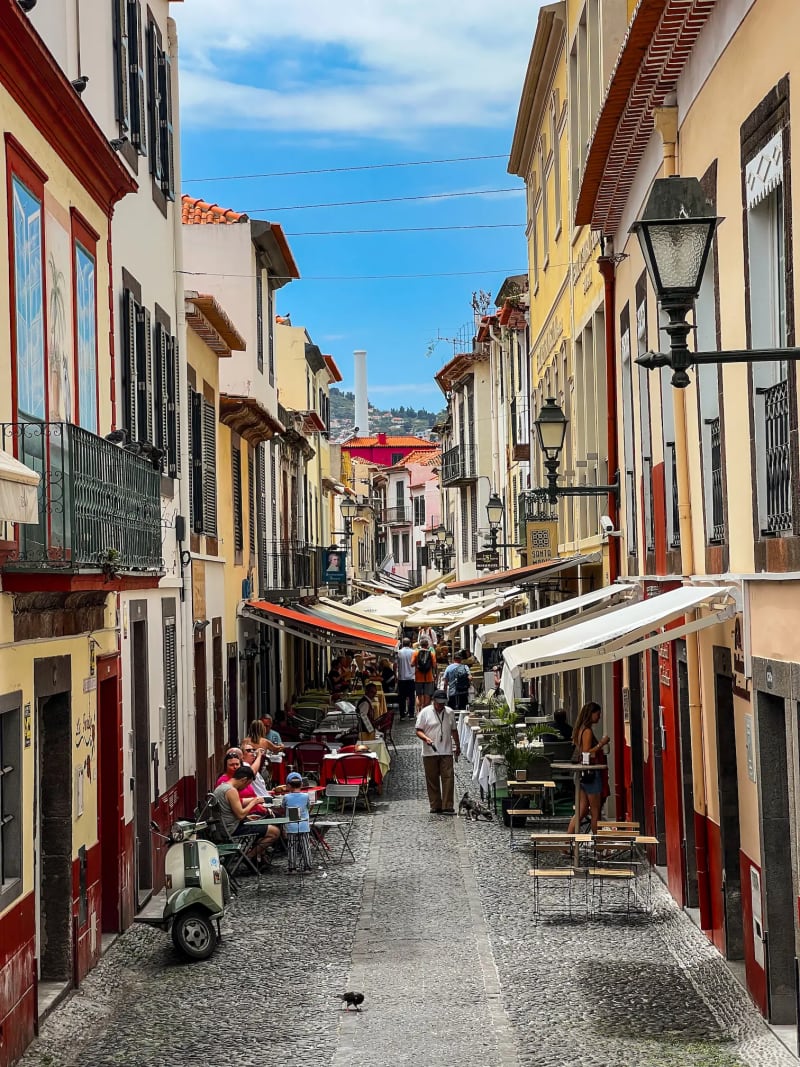 Rua de Santa Maria in Funchal on Madeira Island
