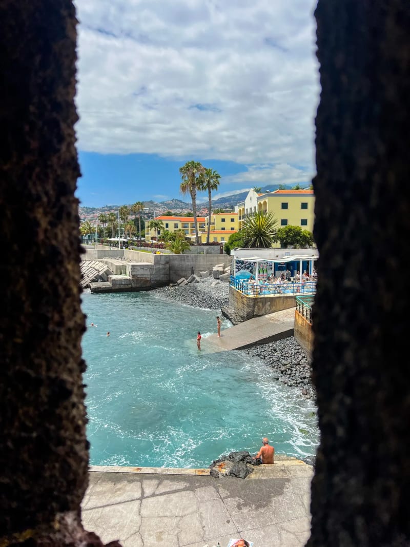 Views of the Atlantic ocean from Forte de São Tiago in Funchal on Madeira Island