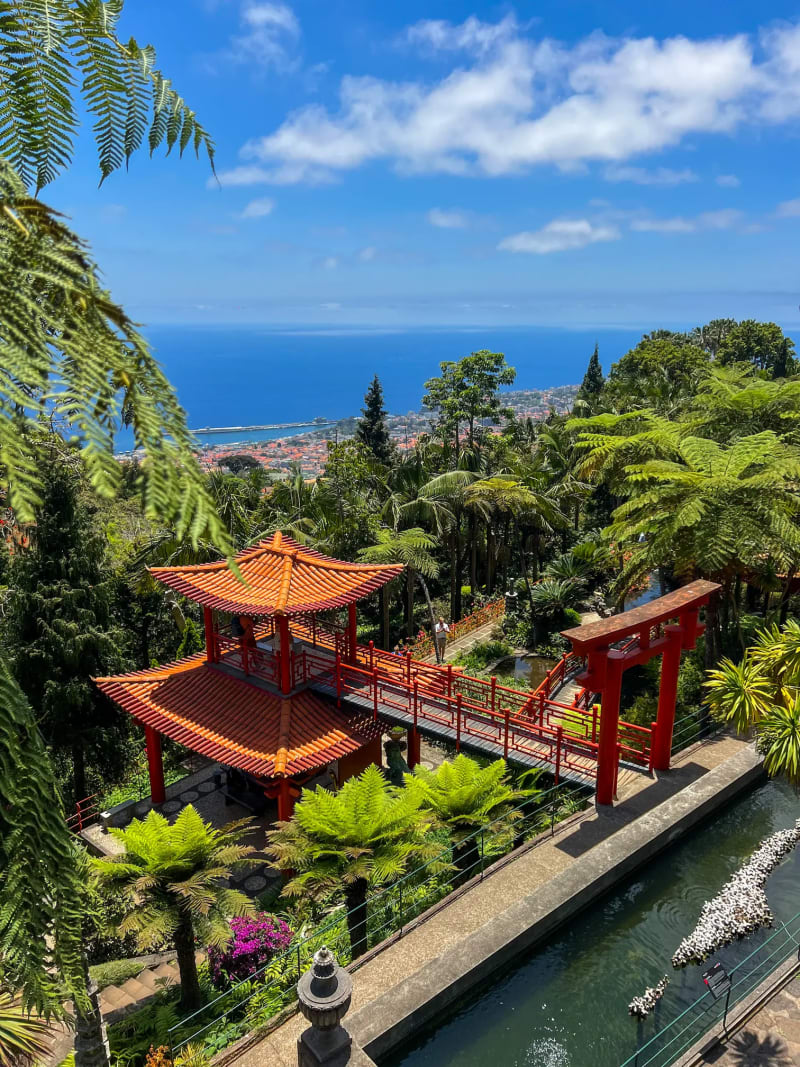 Vies from the Monte Palace Tropical Gardens in Funchal on Madeira Island