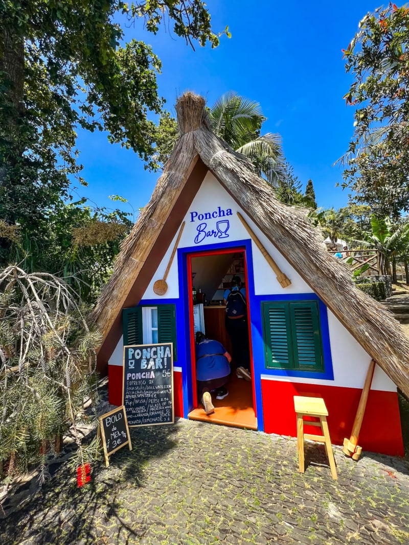 A poncha bar in the Monte Palace Tropical Gardens on Madeira Island