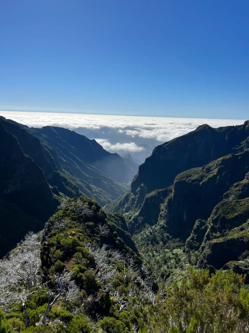 Views from PR1 Hike Pico do Areeiro to Pico Ruivo on Madeira Island