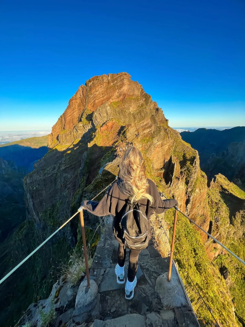 Hike from Pico do Areeiro to Pico Ruivo on Madeira Island
