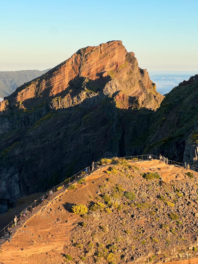 Hiking PR1 from Pico do Areeiro to Pico Ruivo on Madeira Island