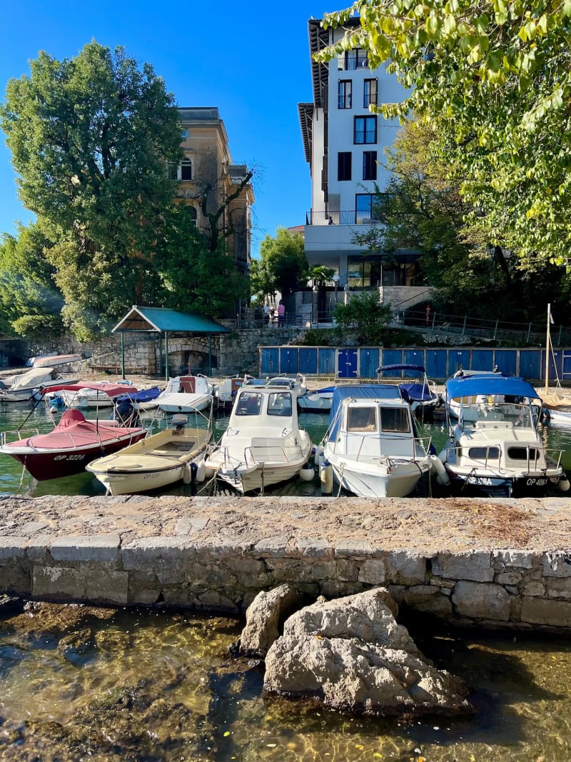 Boats in a marina in Opatija, Croatia
