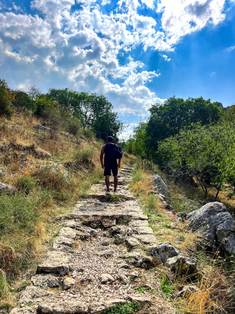 'Ladder of Kotor' hiking trail in Kotor Montenegro
