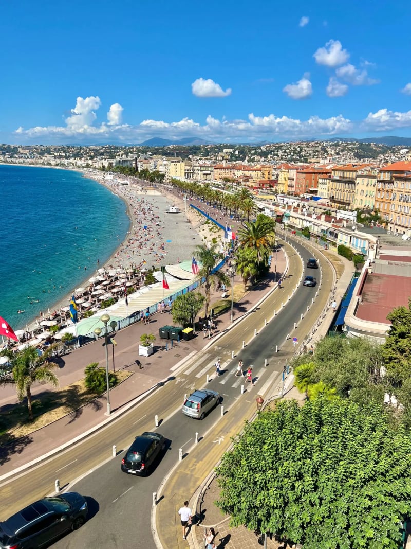 Panoramic view of the coast of Nice, France