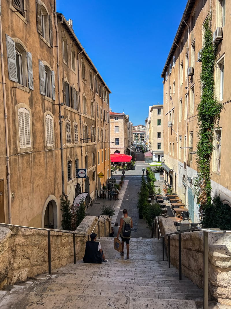 A pedestrian street in Marseille France