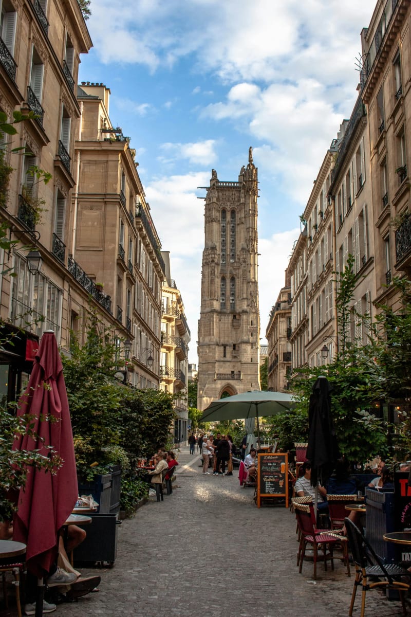 The neighborhood of Le Marais in Paris, France