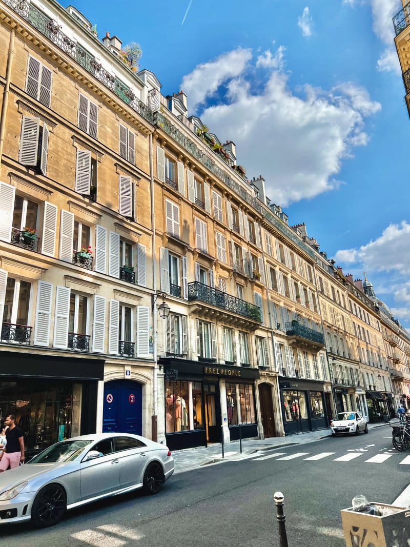 The neighborhood of Le Marais in Paris, France