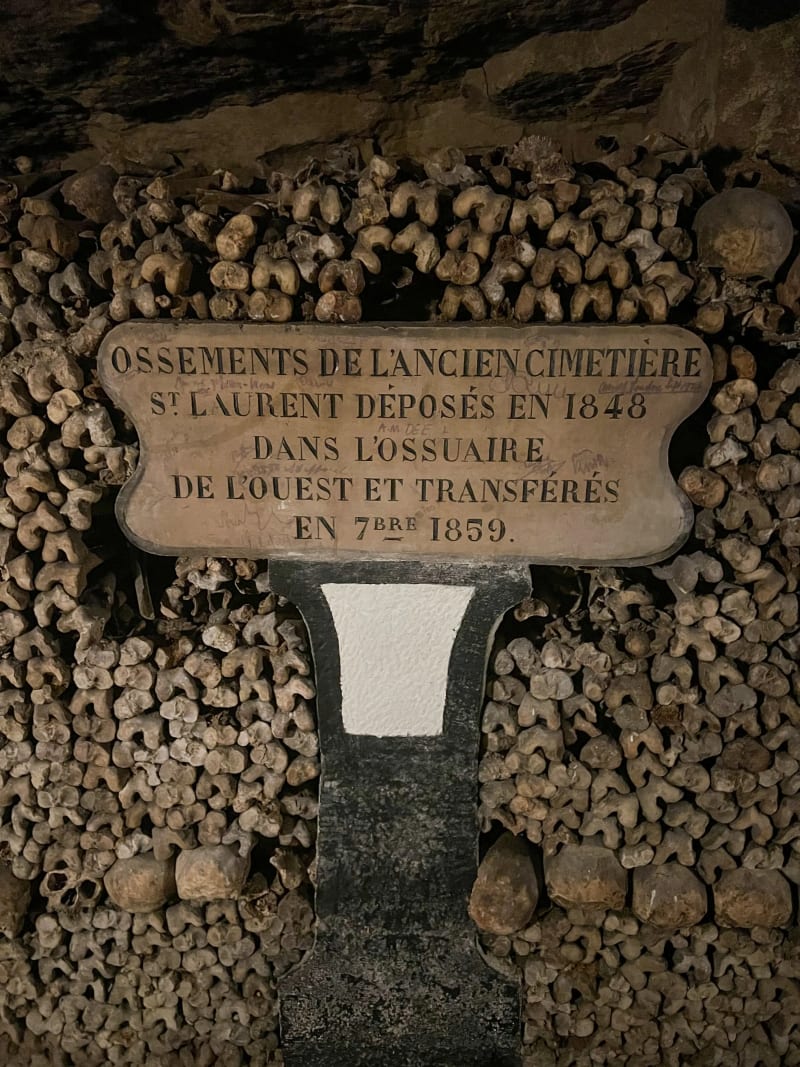 The bones in the Paris Catacombs