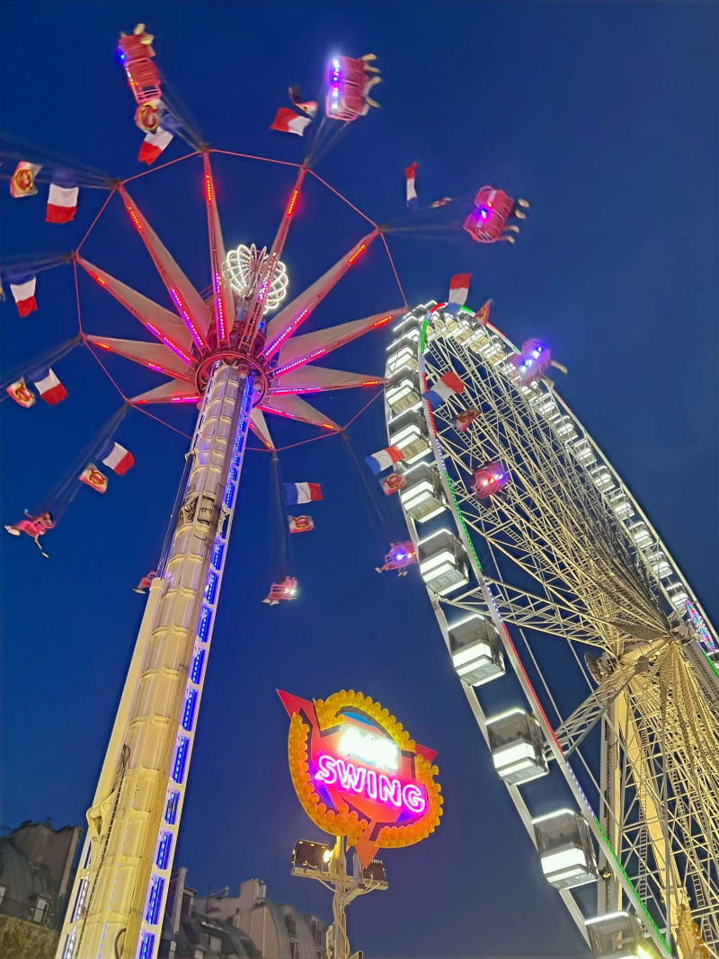 Paris fair at night