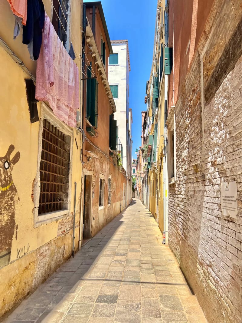 Narrow street in Venice, Italy