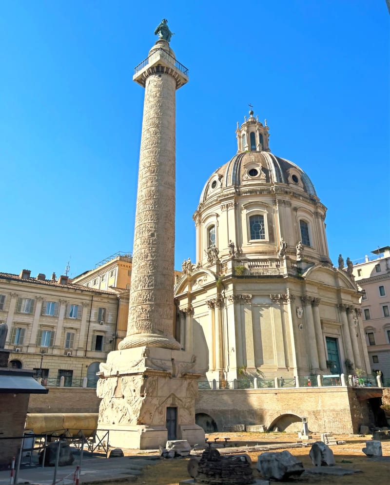 A monument at the Roman Forum in Rome, Italy