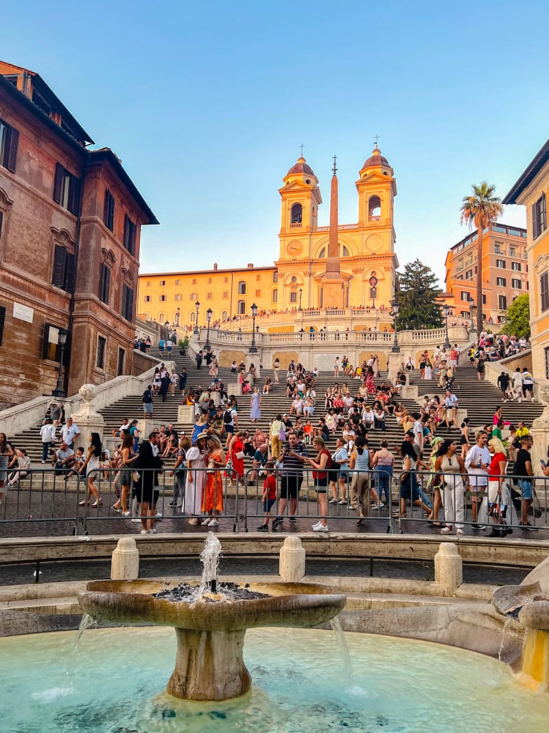 The Spanish Steps in Rome Italy
